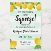 彼女は彼女のメイン絞りレモンブライダルシャワーを見つけた ワインラベル (シングルラベル)