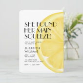 彼女は彼女のメイン絞りレモンブライダルシャワーを見つけた 招待状 (スタンド正面)