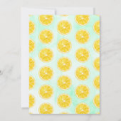 彼女は彼女のメイン絞りレモンブライダルシャワーを見つけた 招待状 (裏面)