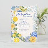 彼女は彼女のメイン絞りレモンブライダルシャワーを見つけた 招待状 (スタンド正面)