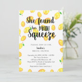 彼女は彼女のメイン絞りレモンブライダルシャワーを見つけた 招待状 (スタンド正面)