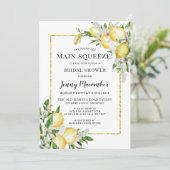 彼女は彼女のメイン絞りレモンブライダルシャワーを見つけた 招待状 (スタンド正面)