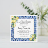 彼女は彼女のメイン絞りレモンブライダルシャワーを見つけた 招待状 (スタンド正面)