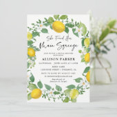 彼女は彼女のメイン絞りレモンブライダルシャワーを見つけた 招待状 (スタンド正面)