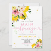 彼女は彼女のメイン絞りレモンブライダルシャワーを見つけた 招待状 (正面)