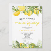 彼女は彼女のメイン絞りレモンブライダルシャワーを見つけた 招待状 (正面)