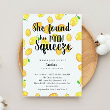 彼女は彼女のメイン絞りレモンブライダルシャワーを見つけた