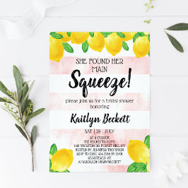 彼女は彼女のメイン絞りレモンブライダルシャワーを見つけた 招待状