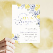 彼女は彼女のメイン絞りレモンブライダルシャワーを見つけた 招待状