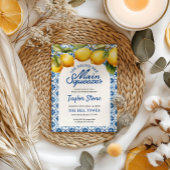 彼女は彼女のメイン絞りレモンブライダルシャワーを見つけた 招待状