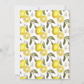 彼女は彼女のメイン絞りレモンブライダルシャワーを見つけた 招待状 (裏面)
