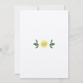 彼女は彼女のメイン絞りレモンブライダルシャワーを見つけた 招待状 (裏面)