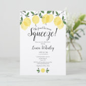 彼女は彼女のメイン絞りレモンブライダルシャワーを見つけた 招待状 (スタンド正面)