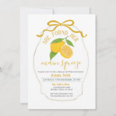 彼女は彼女のメイン絞りレモンブライダルシャワーを見つけた 招待状 (正面)