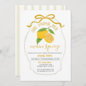 彼女は彼女のメイン絞りレモンブライダルシャワーを見つけた 招待状 (正面/裏面)