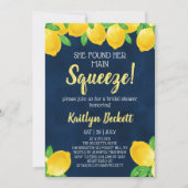 彼女は彼女のメイン絞りレモンブライダルシャワーを見つけた 招待状 (正面)