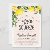 彼女は彼女のメイン絞りレモンブライダルシャワーを見つけた 招待状 (正面)