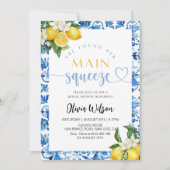 彼女は彼女のメイン絞りレモンブライダルシャワーを見つけた 招待状 (正面)