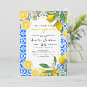 彼女は彼女のメイン絞りレモンブライダルシャワーを見つけた 招待状 (スタンド正面)