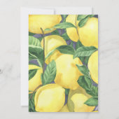 彼女は彼女のメイン絞りレモンブライダルシャワーを見つけた 招待状 (裏面)