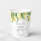 彼女は彼女のメイン絞りレモンブライダルシャワーを見つけた 紙コップ (裏面)