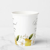 彼女は彼女のメイン絞りレモンブライダルシャワーを見つけた 紙コップ (右)