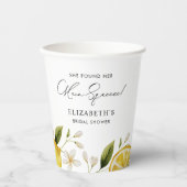 彼女は彼女のメイン絞りレモンブライダルシャワーを見つけた 紙コップ (正面)