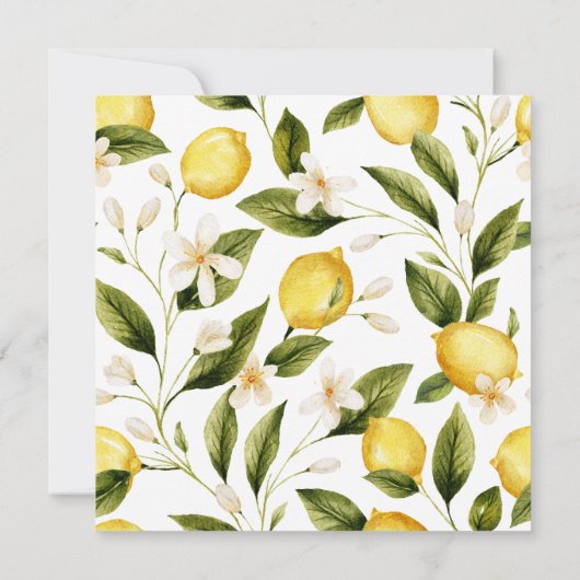 彼女は彼女のメイン絞りレモンブライダルパーティを見つけた 招待状 (裏面)