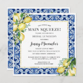 彼女は彼女のメイン絞りレモンブライダル昼食会を見つけた 招待状 (正面/裏面)