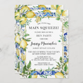 彼女は彼女のメイン絞りレモンヘンパーティーを見つけた 招待状 (正面/裏面)