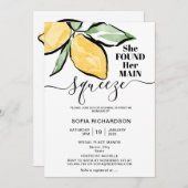 彼女は彼女のメイン絞りレモンBOHO SUMMERを見つけた 招待状 (正面/裏面)