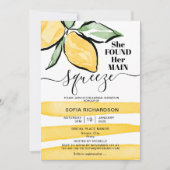 彼女は彼女のメイン絞りレモンBOHO SUMMERを見つけた 招待状 (正面)