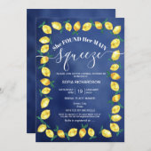 彼女は彼女のメイン絞りレモンBOHO SUMMER Inviteを見つけた 招待状 (正面/裏面)