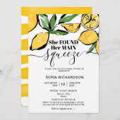 彼女は彼女のメイン絞りレモンBOHO SUMMER Inviteを見つけた 招待状 (正面/裏面)