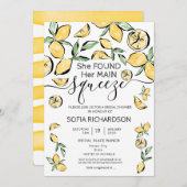 彼女は彼女のメイン絞りレモンBOHO SUMMER Inviteを見つけた 招待状 (正面/裏面)