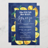 彼女は彼女のメイン絞りレモンBOHO SUMMER Inviteを見つけた 招待状 (正面/裏面)