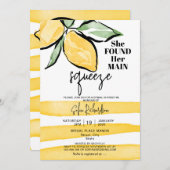 彼女は彼女のメイン絞りレモンBOHO SUMMER Inviteを見つけた 招待状 (正面/裏面)
