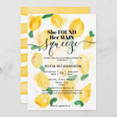 彼女は彼女のメイン絞りレモンBOHO SUMMER Inviteを見つけた 招待状 (正面/裏面)