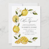 彼女は彼女のメイン絞り柑橘系のフローラブライダル 招待状 (正面)