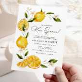 彼女は彼女のメイン絞り柑橘系のフローラブライダル 招待状