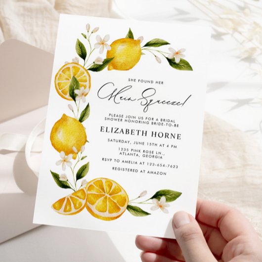 彼女は彼女のメイン絞り柑橘系のフローラブライダル 招待状