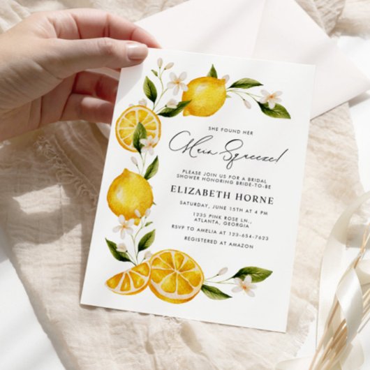 彼女は彼女のメイン絞り柑橘系のフローラブライダル 招待状
