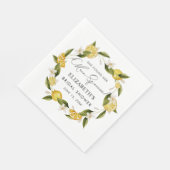 彼女は彼女のメイン絞り柑橘系のブライダルシャワーを見つけた スタンダードランチョンナプキン (角)