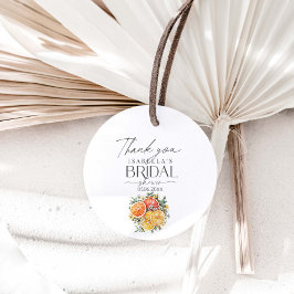 彼女は彼女のメイン絞り柑橘系のブライダルシャワーを見つけた フェイバータグ