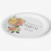 彼女は彼女のメイン絞り柑橘系のブライダルシャワーを見つけた ペーパープレート (アングル)