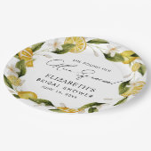 彼女は彼女のメイン絞り柑橘系のブライダルシャワーを見つけた ペーパープレート (アングル)