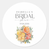 彼女は彼女のメイン絞り柑橘系のブライダルシャワーを見つけた ラウンドシール (正面)