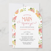 彼女は彼女のメイン絞り柑橘系のブライダルシャワーを見つけた 招待状 (正面)