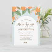 彼女は彼女のメイン絞り柑橘系のブライダルシャワーを見つけた 招待状 (スタンド正面)