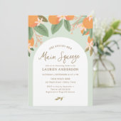 彼女は彼女のメイン絞り柑橘系のブライダルシャワーを見つけた 招待状 (スタンド正面)